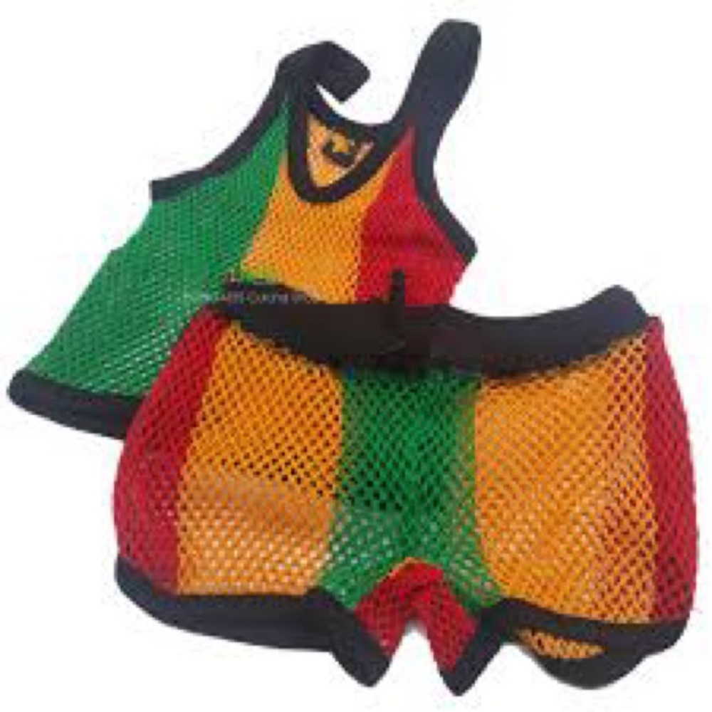 Jamaica Netted Tank Top and Shorts Set